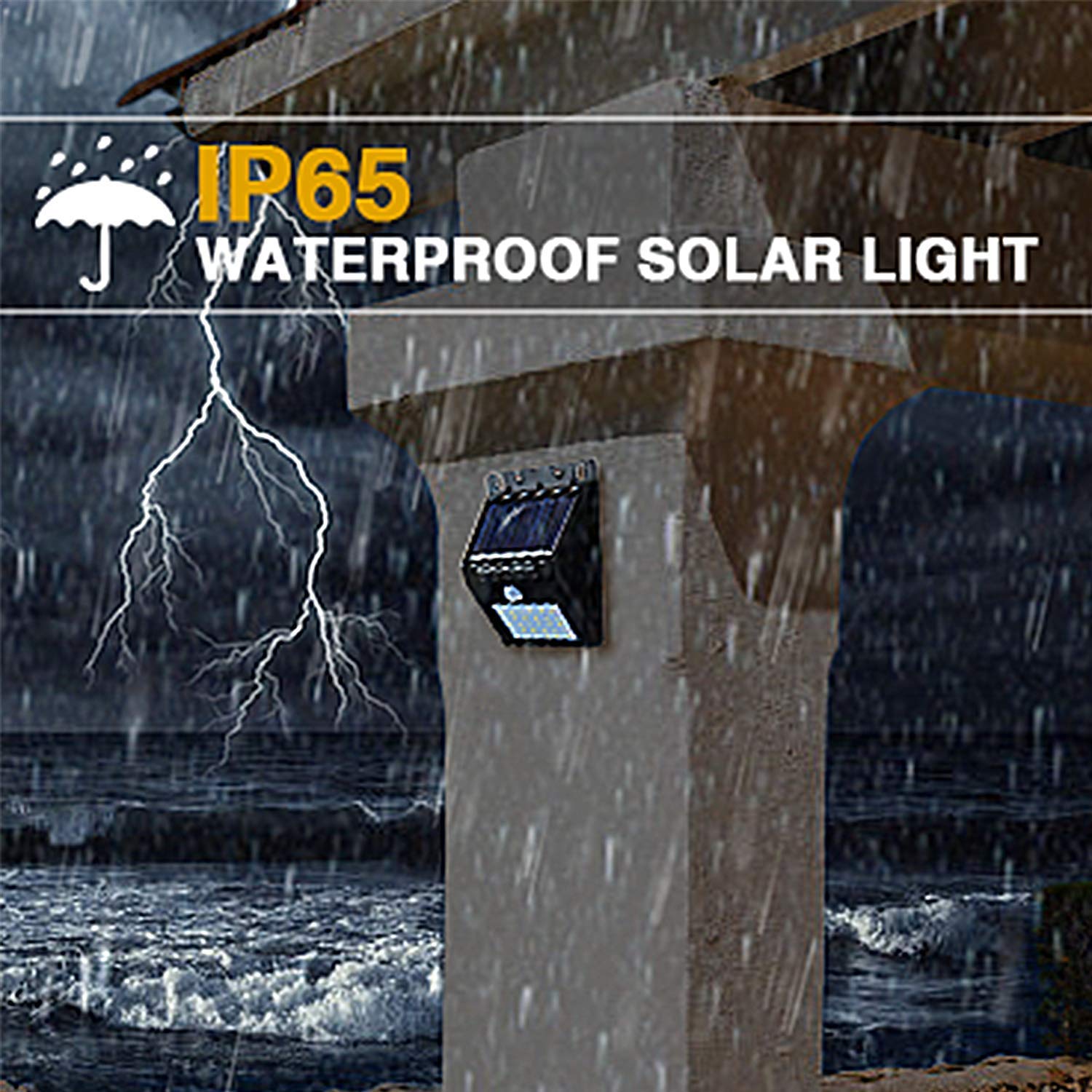 SET 2 LUCES LED PARED SENSOR MOVIMIENTO SOLAR DE 20 LAU - 8