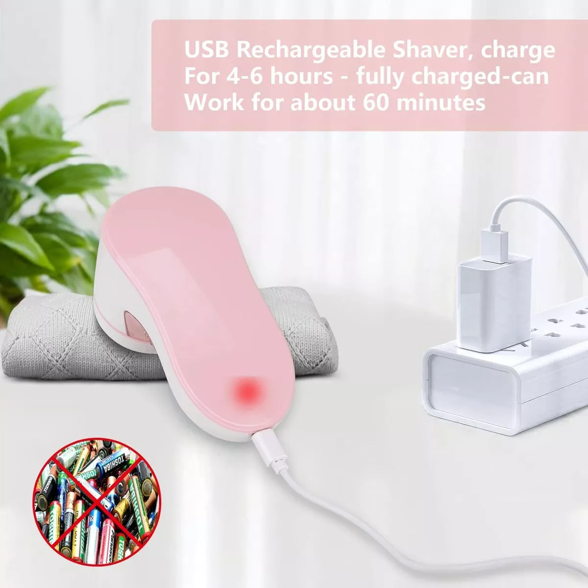 REMOVEDOR PELUSAS RECARGABLE INALÁMBRICO USB PORTÁTIL LAU - 4