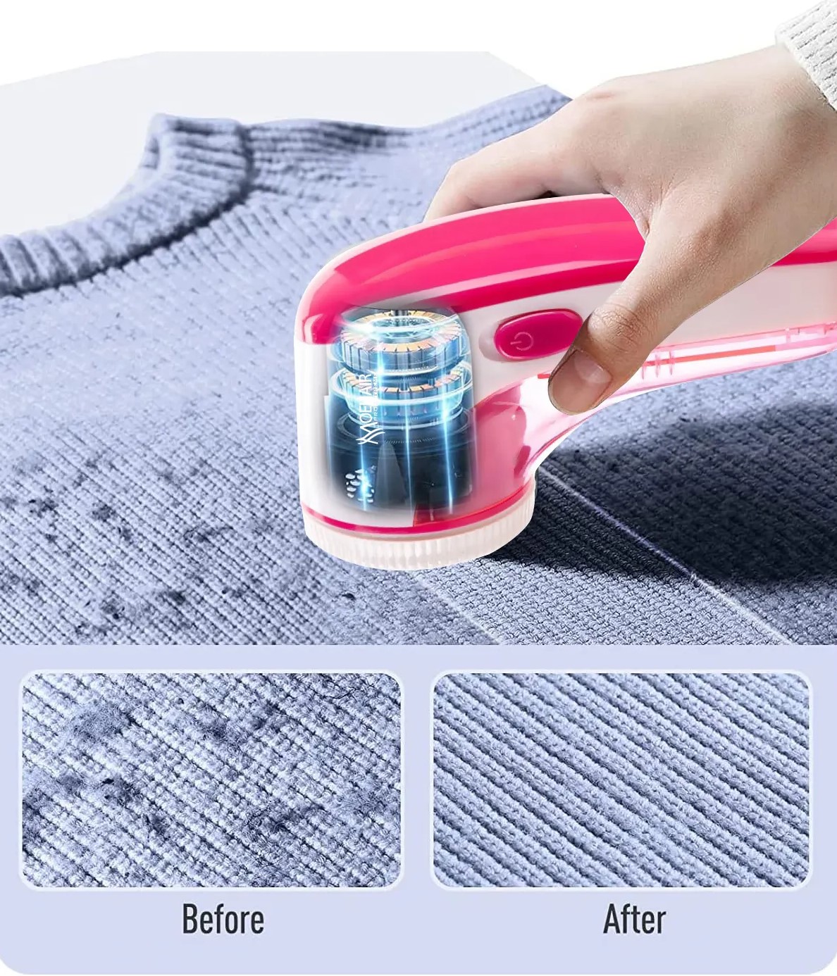 REMOVEDOR PELUSAS RECARGABLE INALÁMBRICO USB PORTÁTIL LAU - 8
