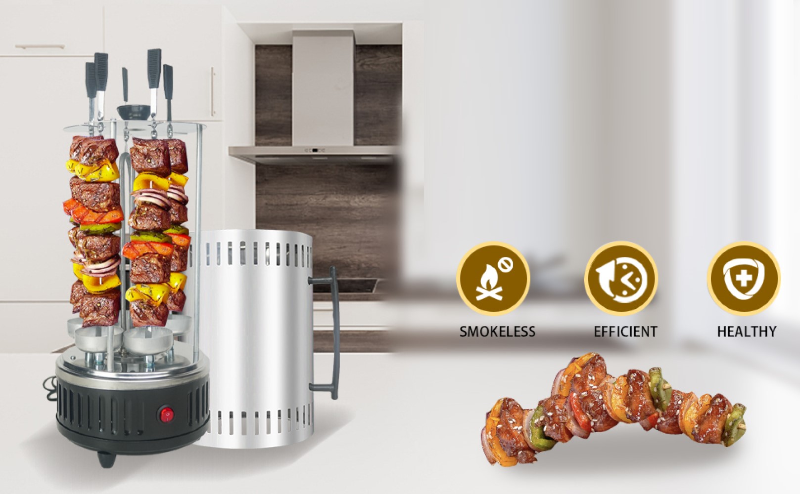 HORNO GIRATORIO VERTICAL ENCIMERA ASADORA SHAWARMA LAU - 9