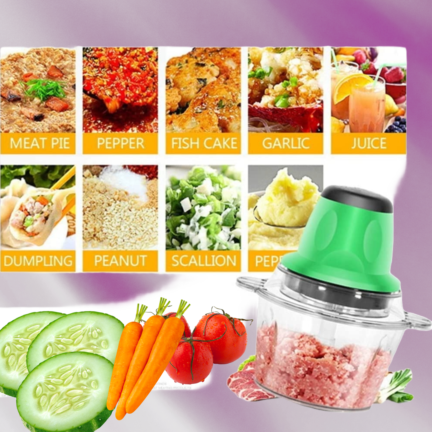 PROCESADOR ALIMENTOS MOLEDOR MULTIFUNCIONAL CARNES VERDURAS - 5