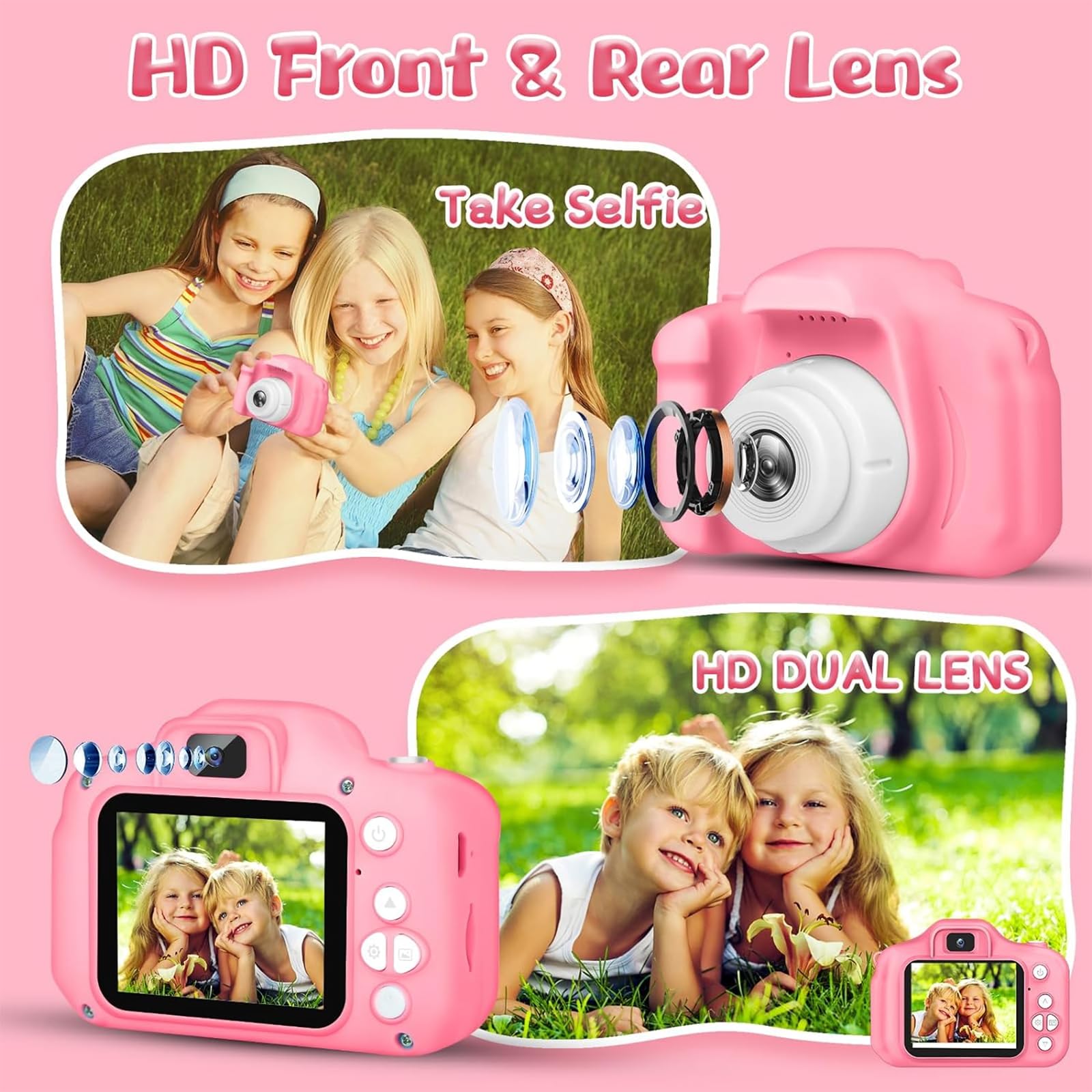 CAMARA GRABADORA PORTATIL NIÑOS FOTOS HD SELFIES LAU - 6