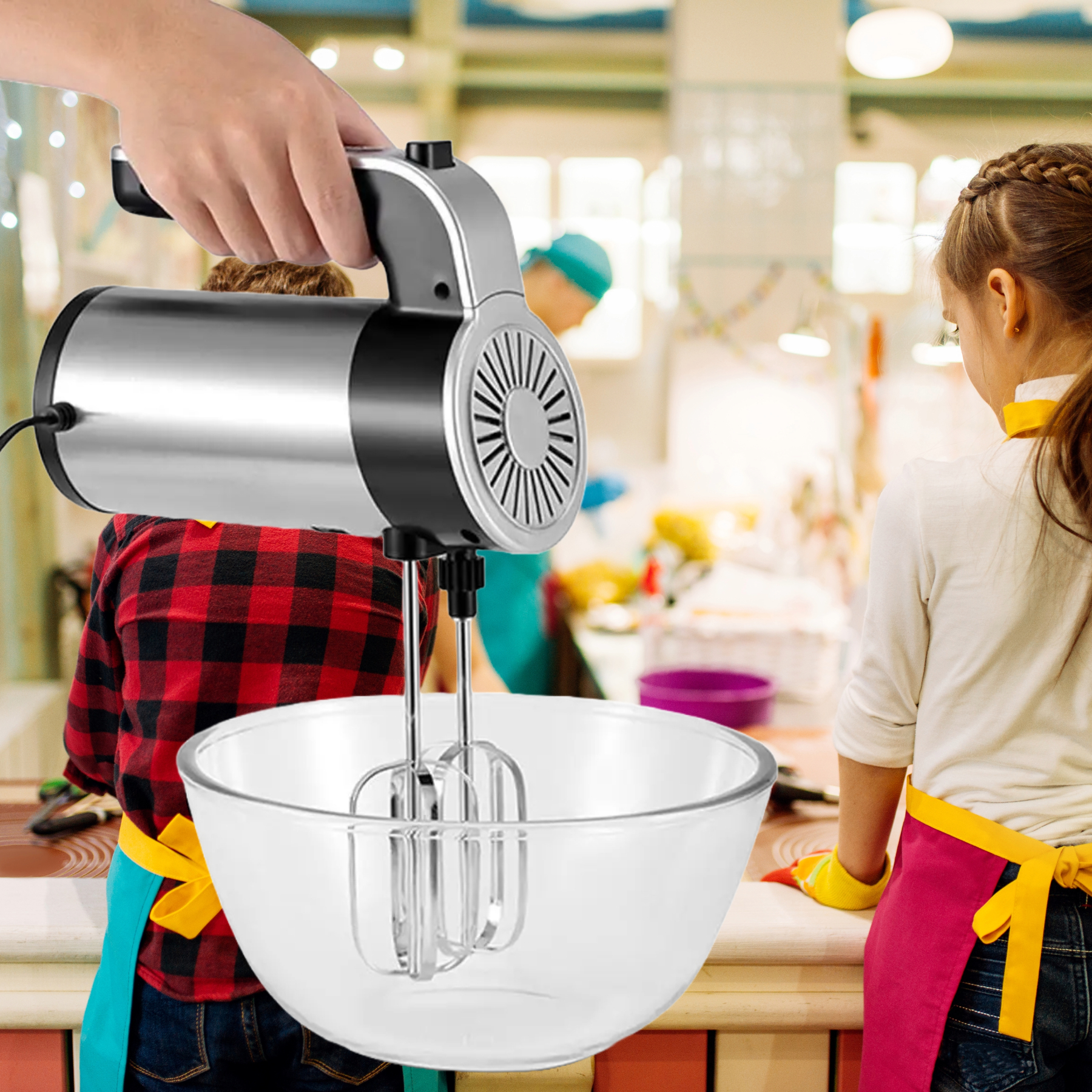 BATIDORA PEDESTAL 4L PROFESIONAL 1000W 5V MEZCLADOR LAU - 3