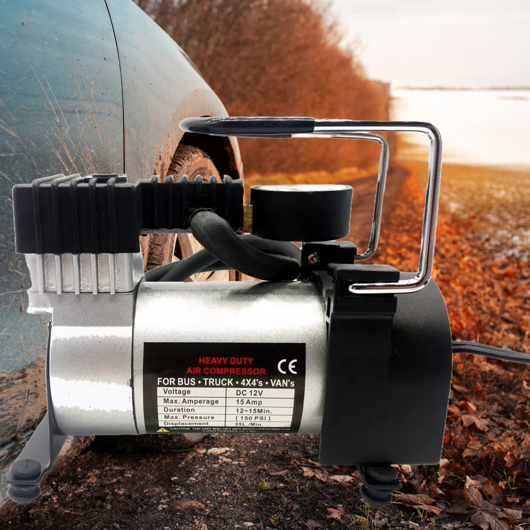 COMPRESOR AIRE 12V NEUMÁTICO MOTOCICLETA AUTOMÓVIL LAU - 7