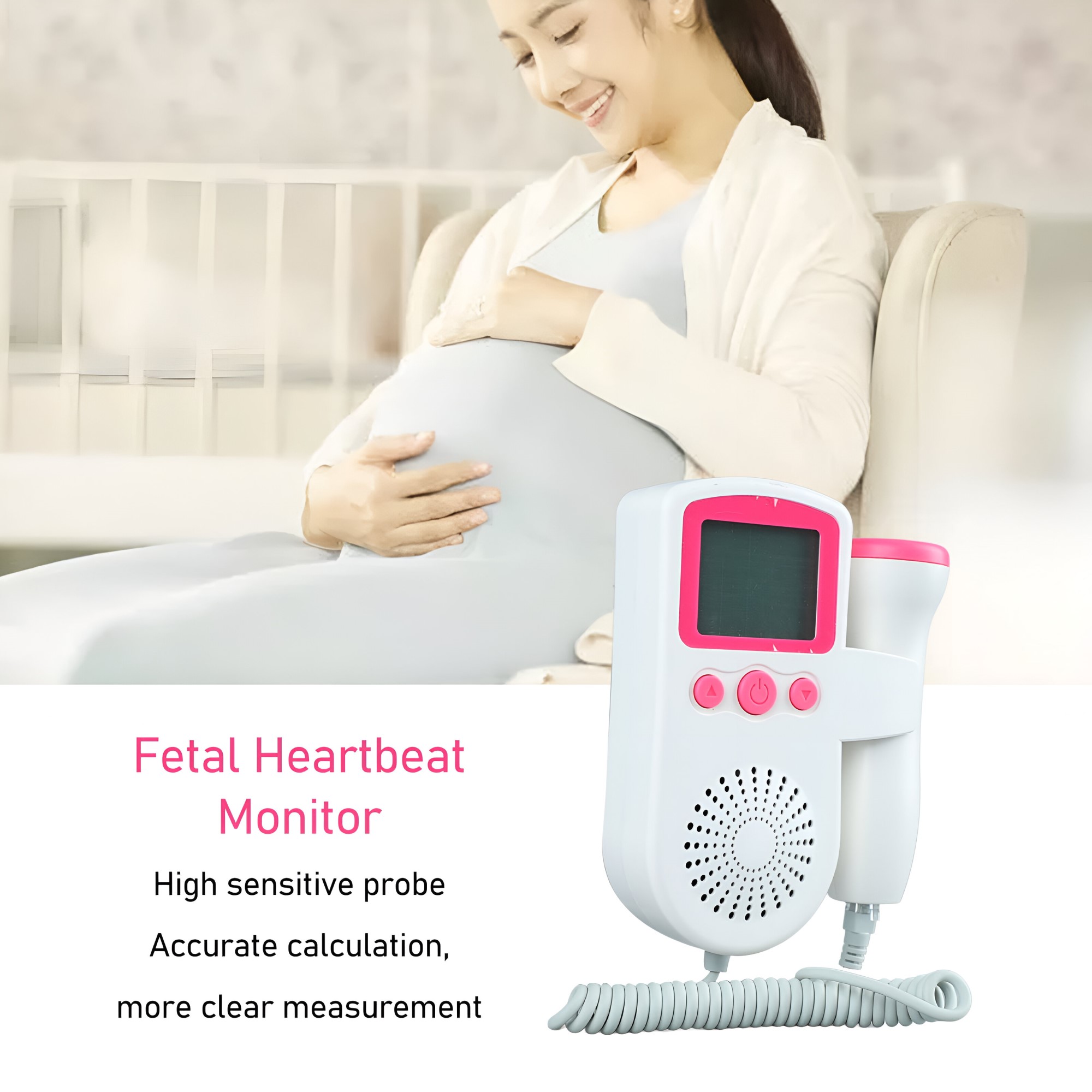 MONITOR FETAL DOPPLER FRECUENCIA CARDIACA LATIDO FETALES JER - 4