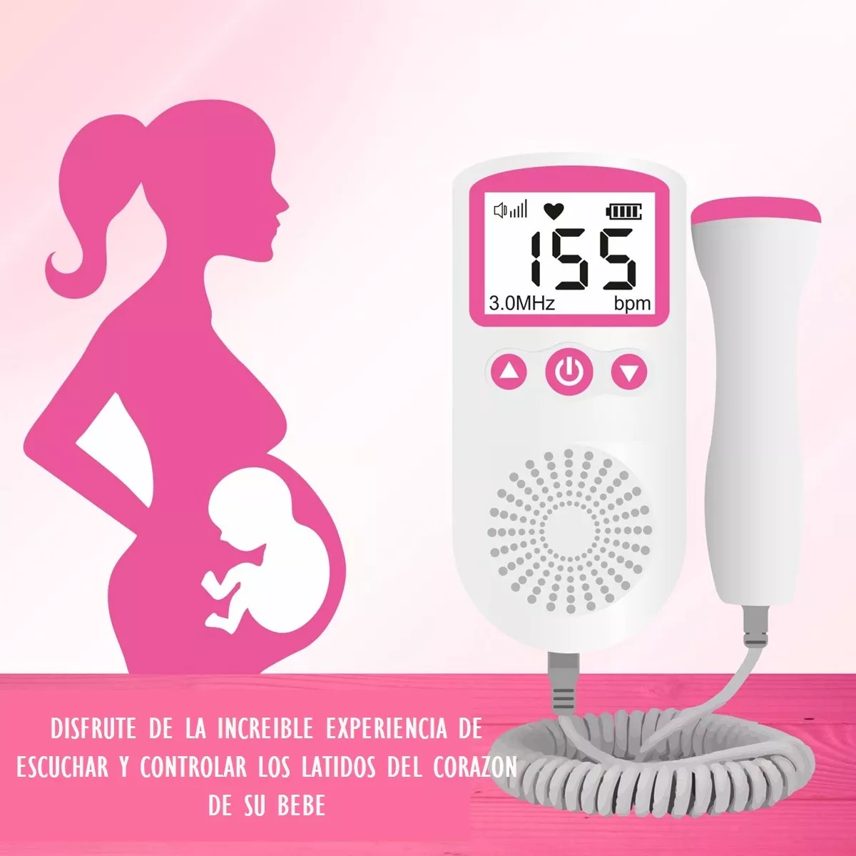 MONITOR FETAL DOPPLER FRECUENCIA CARDIACA LATIDO FETALES JER - 6