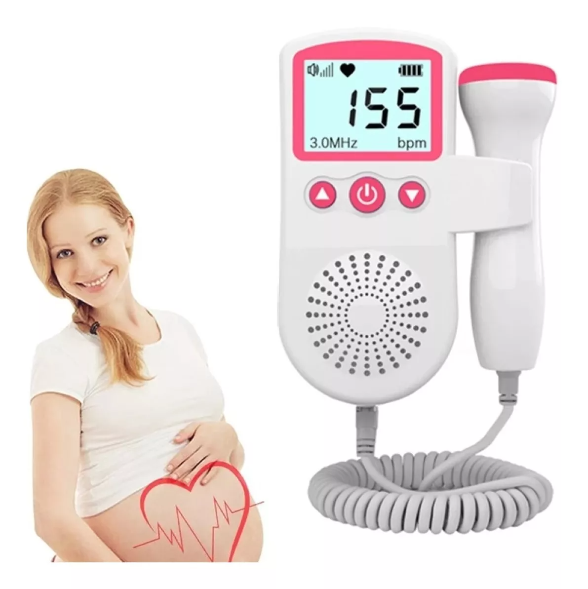 MONITOR FETAL DOPPLER FRECUENCIA CARDIACA LATIDO FETALES JER - 7