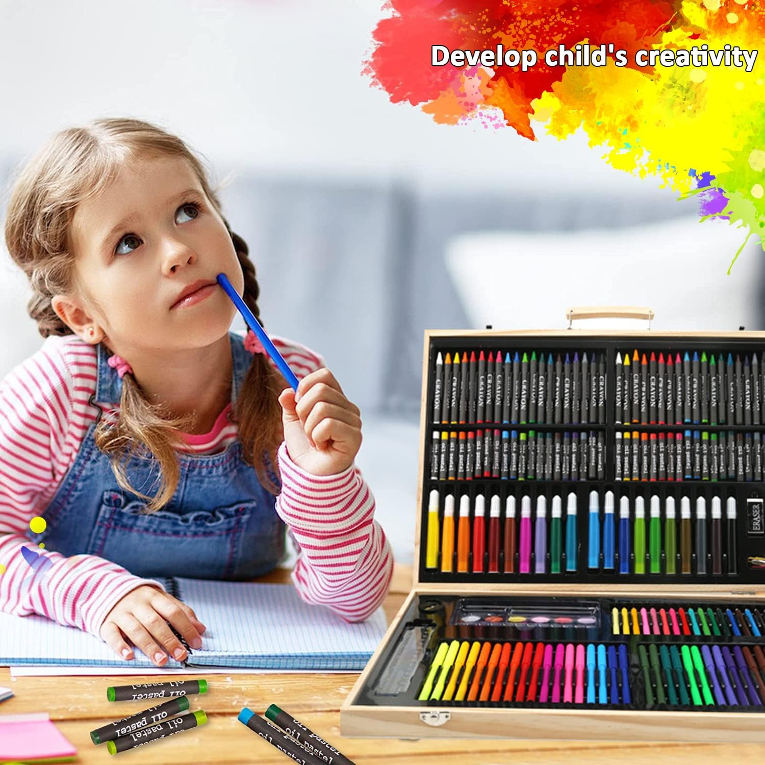 SET COLORES ARTE 180 PIEZAS IDEAL DIBUJAR CREATIVIDAD JER - 6