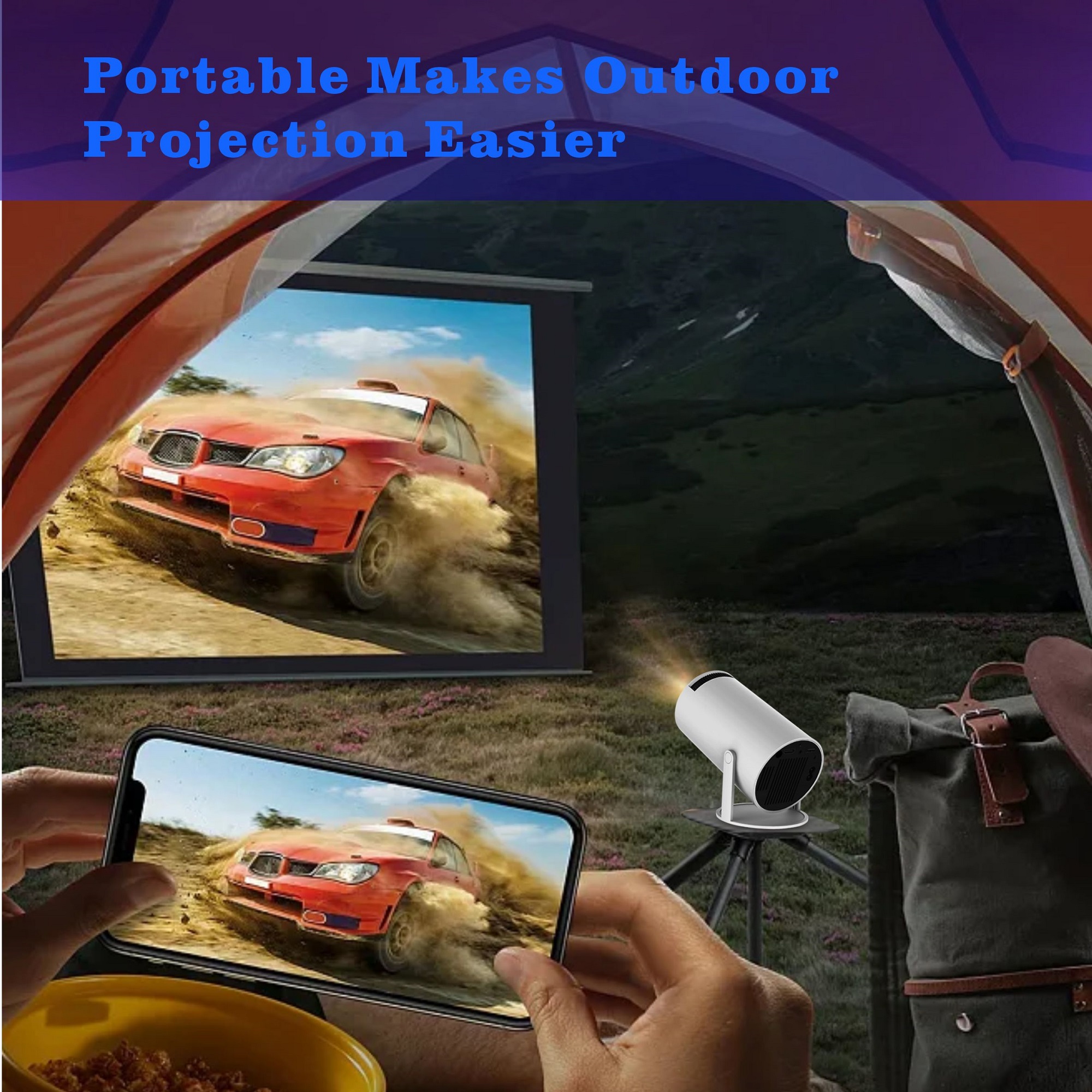 PROYECTOR PORTÁTIL INTELIGENTE PELÍCULAS ROTACIÓN 180 JER - 2