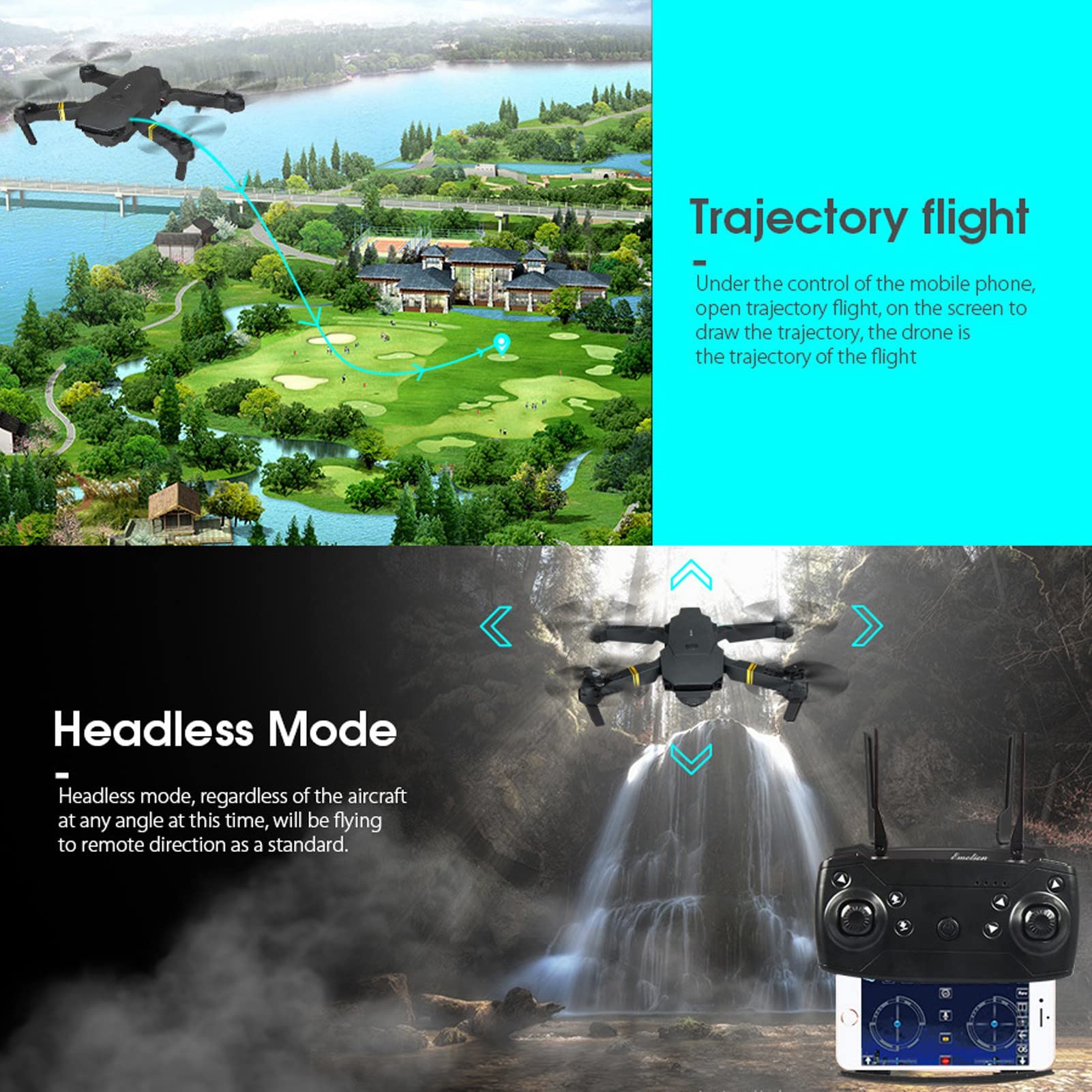 DRON 4K FALCON CAMARA LENTE ANGULO 120 MULTIDIRECCIONAL JER - 2
