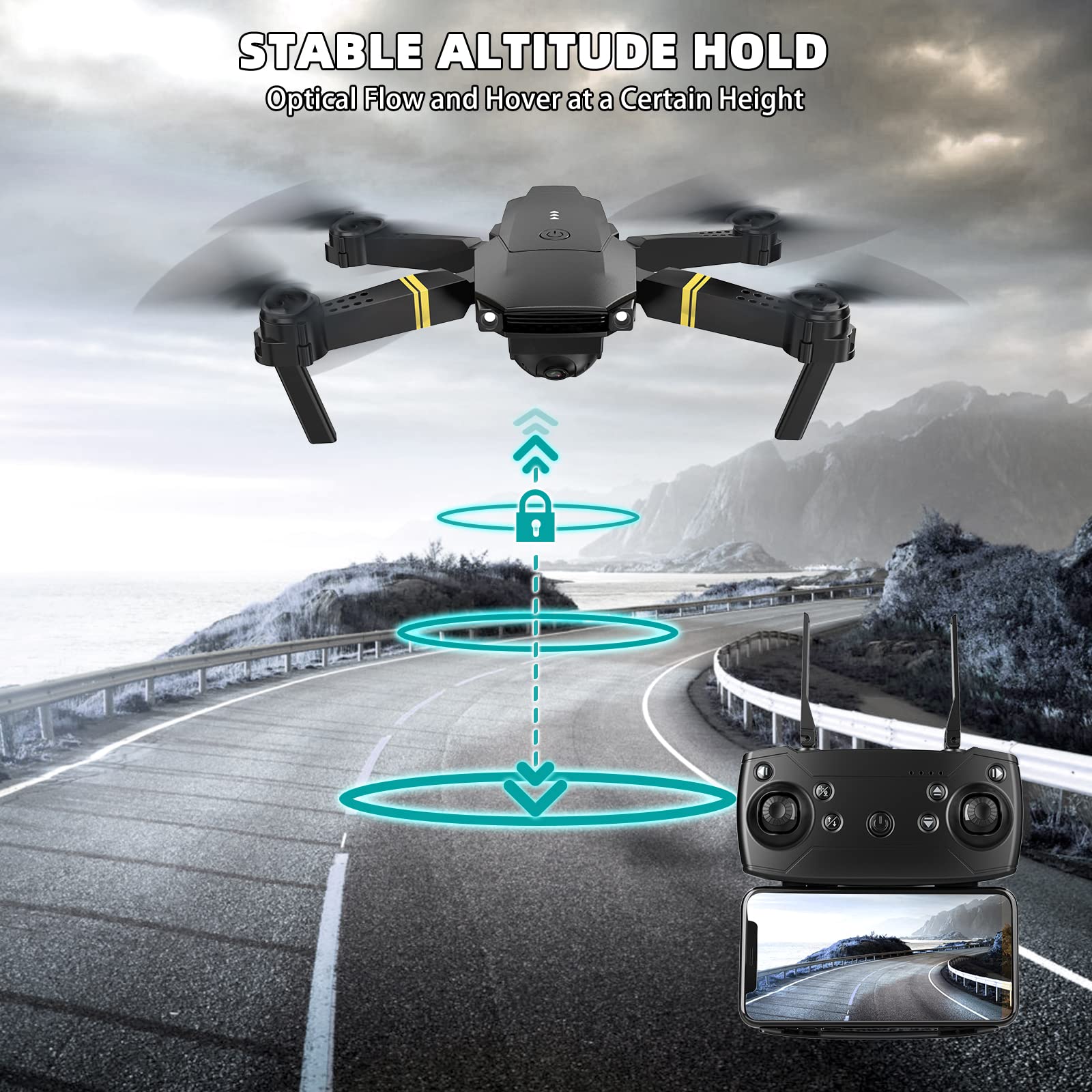 DRON 4K FALCON CAMARA LENTE ANGULO 120 MULTIDIRECCIONAL JER - 3