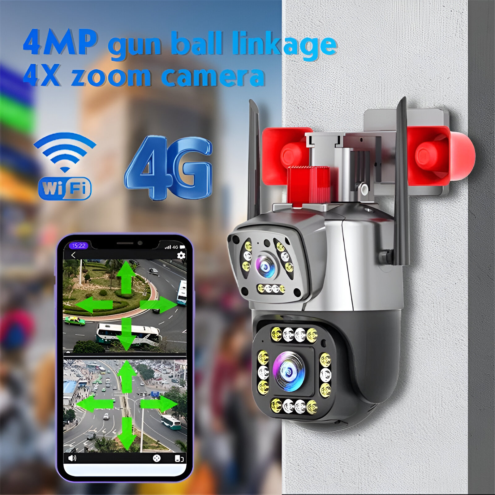 CÁMARA SEGURIDAD ANGULO VISION 360 PTZ 7 MODOS VISUAL JER - 7
