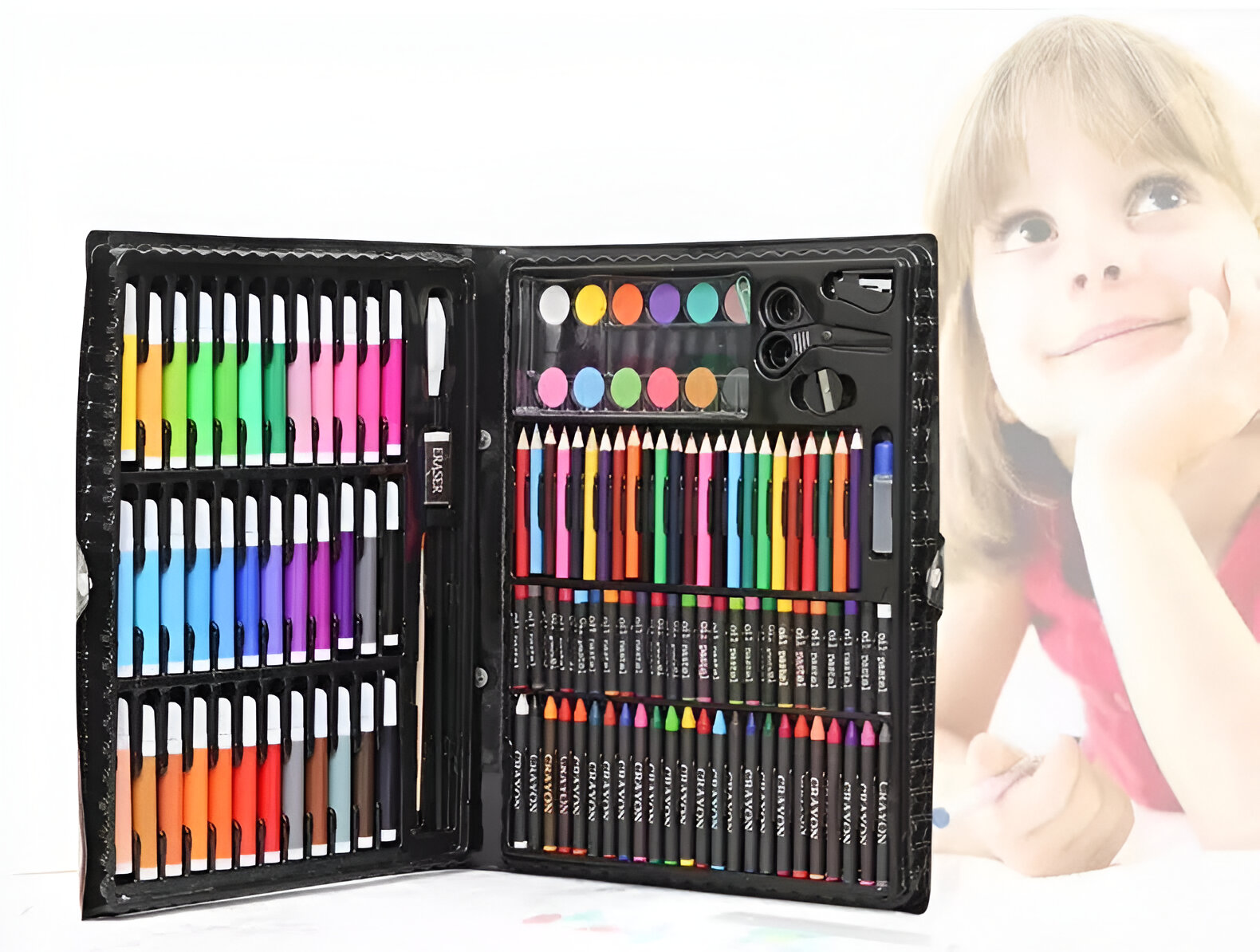 SET COLORES ARTE DIBUJO 150 PIEZAS ARTE MANUALIDAD JER - 2