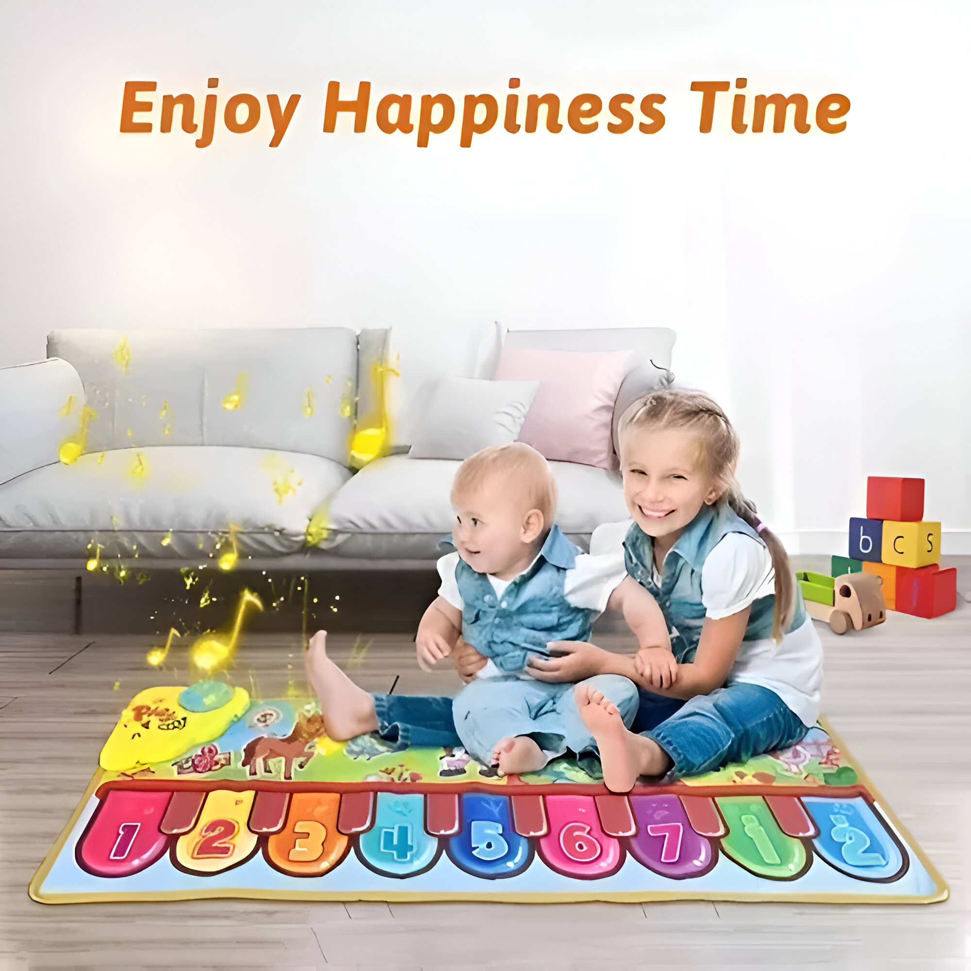 TAPETE MUSICAL SONIDO INSTRUMENTOS MUSICALES BEBE NOTAS JER - 2