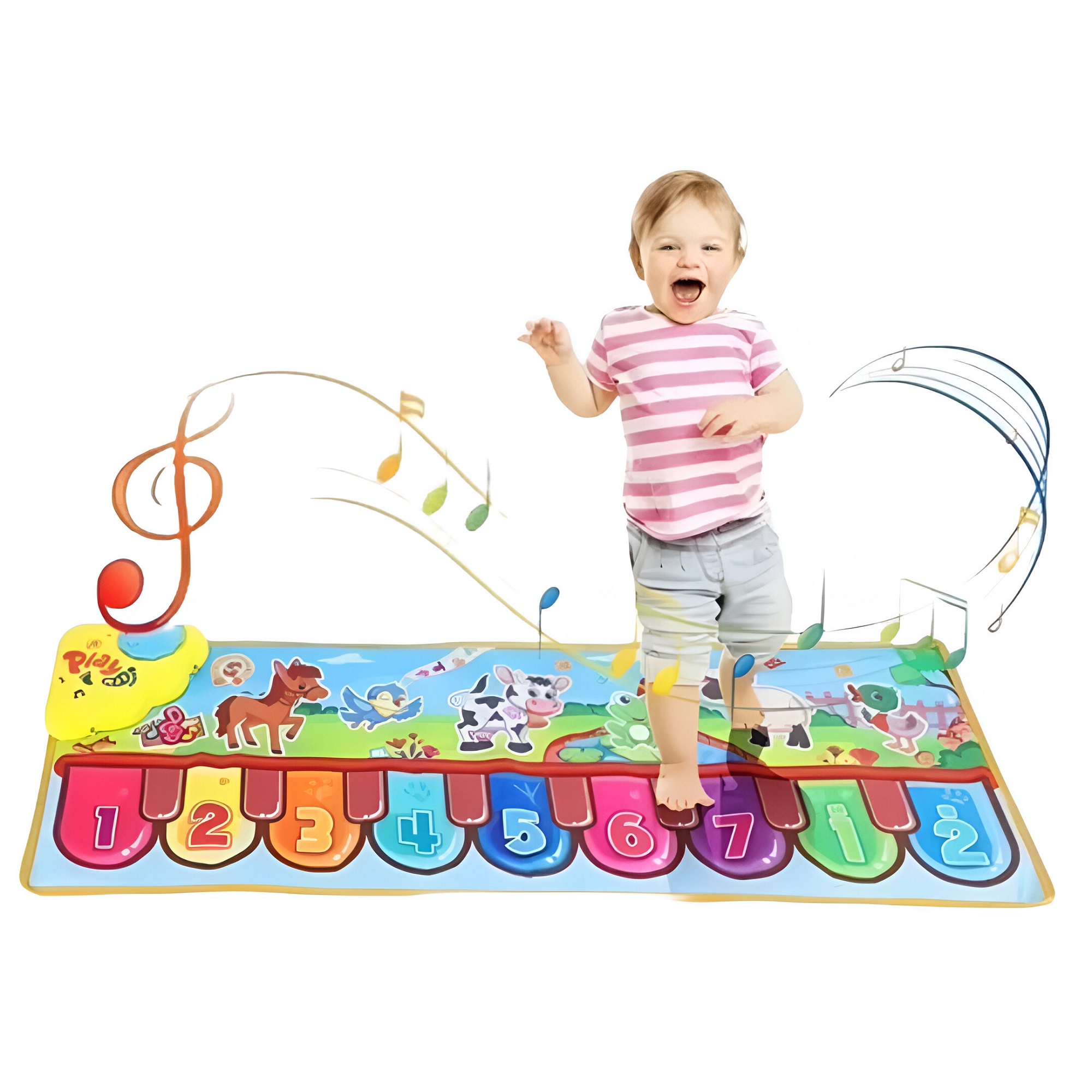TAPETE MUSICAL SONIDO INSTRUMENTOS MUSICALES BEBE NOTAS JER - 9