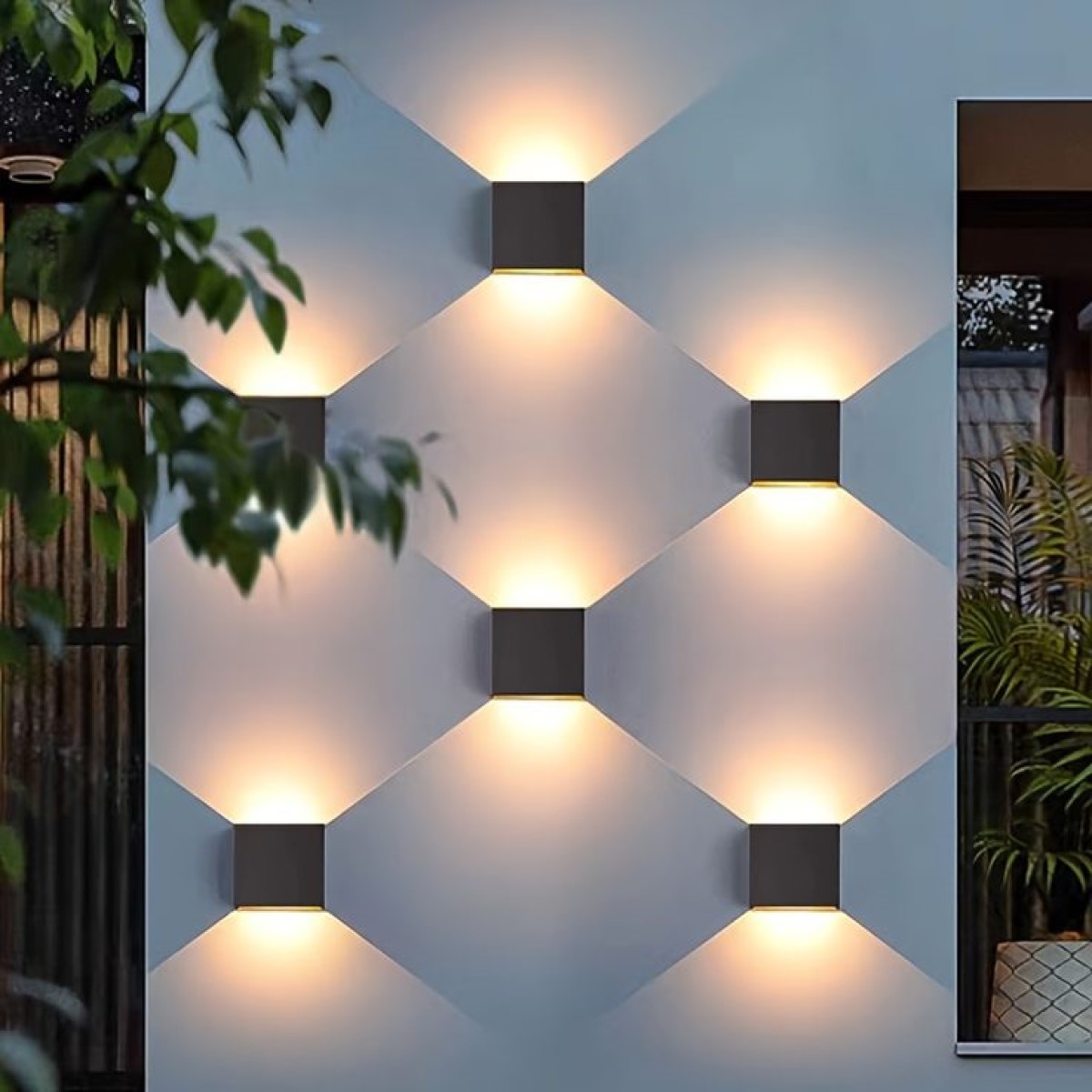 APLIQUE PARED CUADRADA MODERNA SALA ESCALERA LED LAU - 7