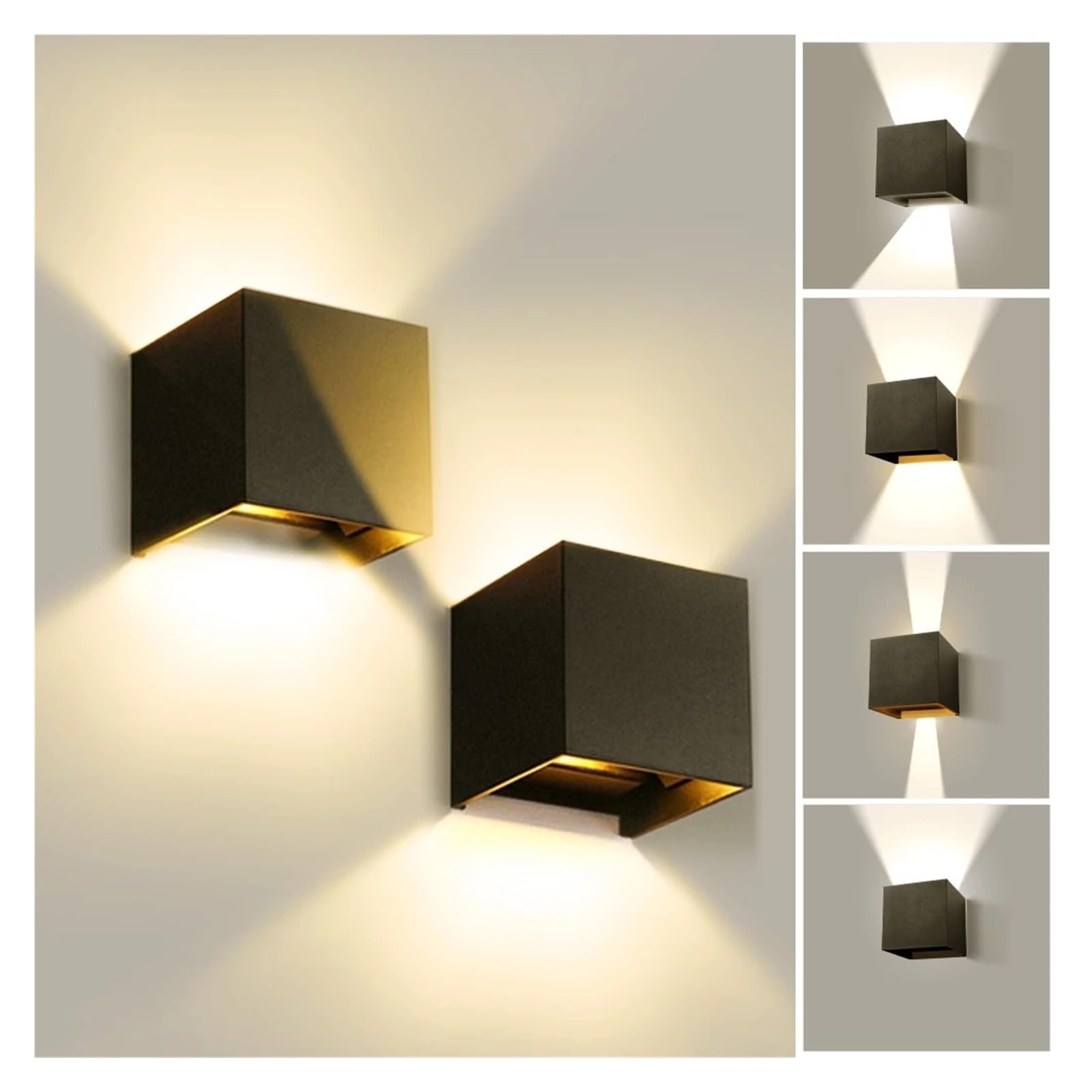 APLIQUE PARED CUADRADA MODERNA SALA ESCALERA LED LAU - 8