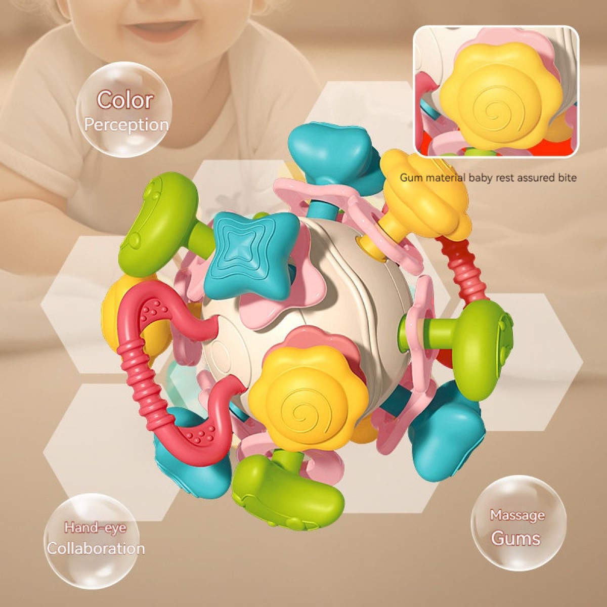 JUGUETE DENTICION MULTISENSORIAL GATEO AGARRE BEBE LAU - 6