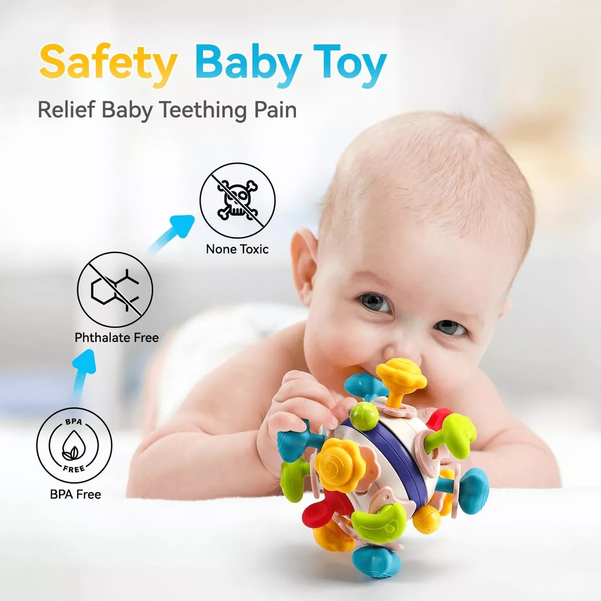 JUGUETE DENTICION MULTISENSORIAL GATEO AGARRE BEBE LAU - 7
