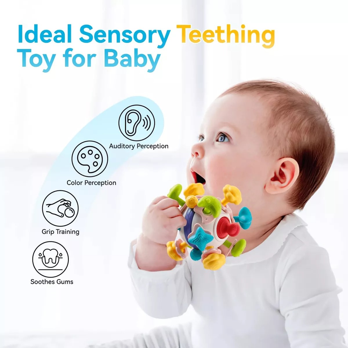 JUGUETE DENTICION MULTISENSORIAL GATEO AGARRE BEBE LAU - 9