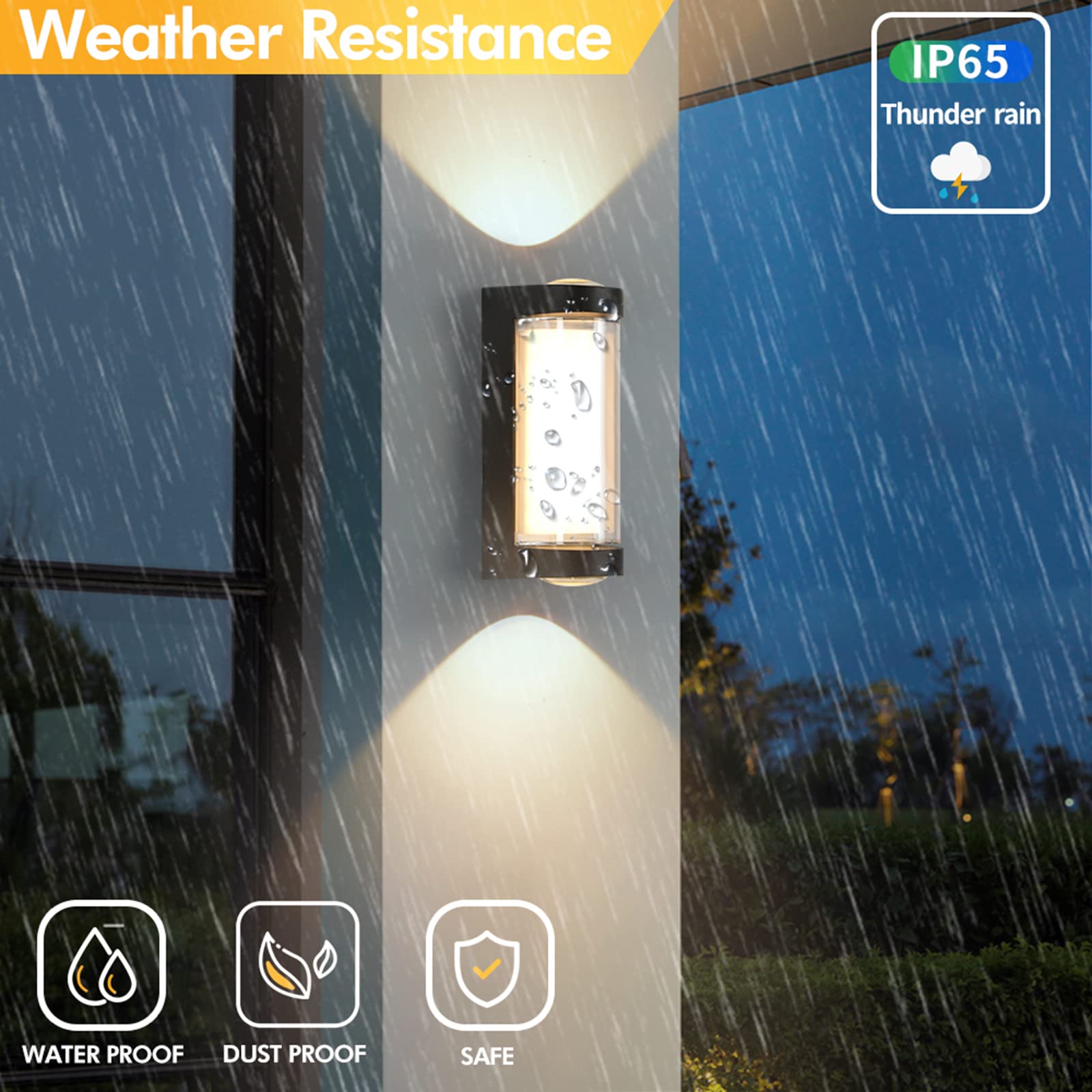 APLIQUE PARED EXTERIOR IMPERMEABLE MODERNA JARDIN PORCHE LAU - 6