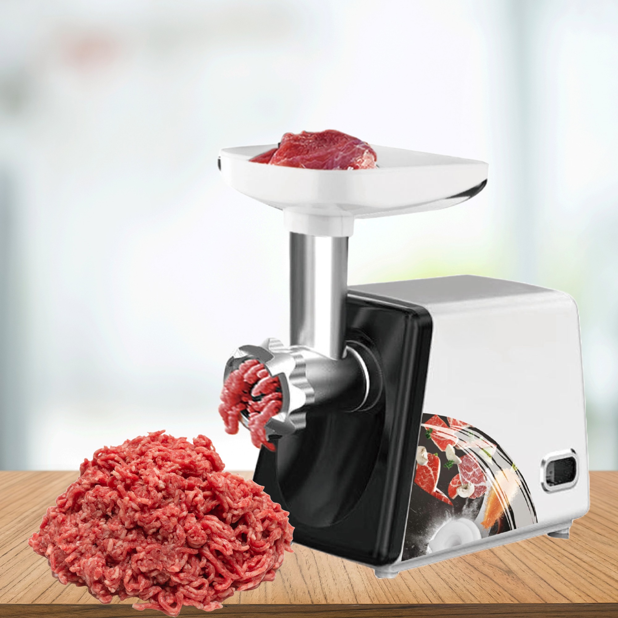 MOLEDORA PICADORA MULTIFUNCIONAL CARNE ACERO INOXIDABLE LAU - 4
