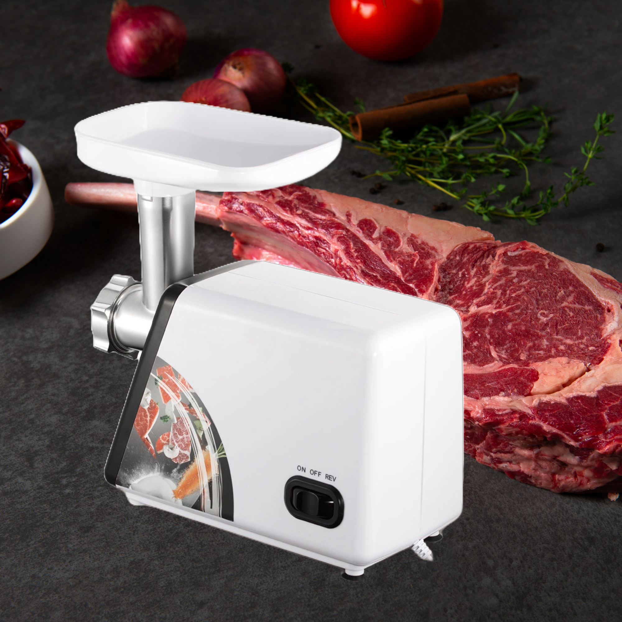 MOLEDORA PICADORA MULTIFUNCIONAL CARNE ACERO INOXIDABLE LAU - 7