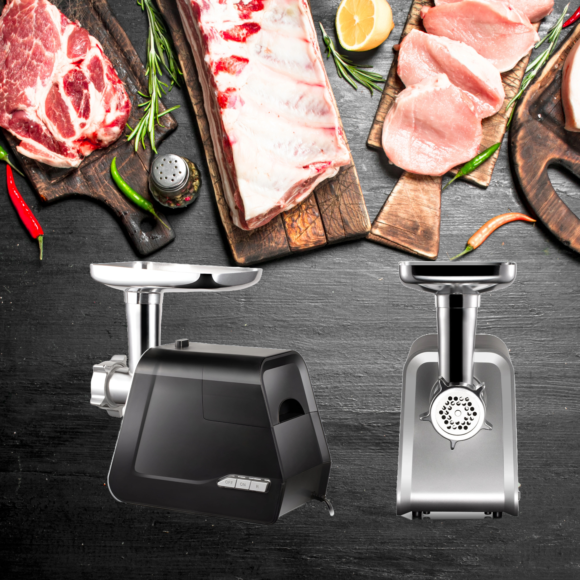 MOLEDORA PICADORA CARNE MULTIFUNCIONAL ACERO INOXIDABLE LAU - 6