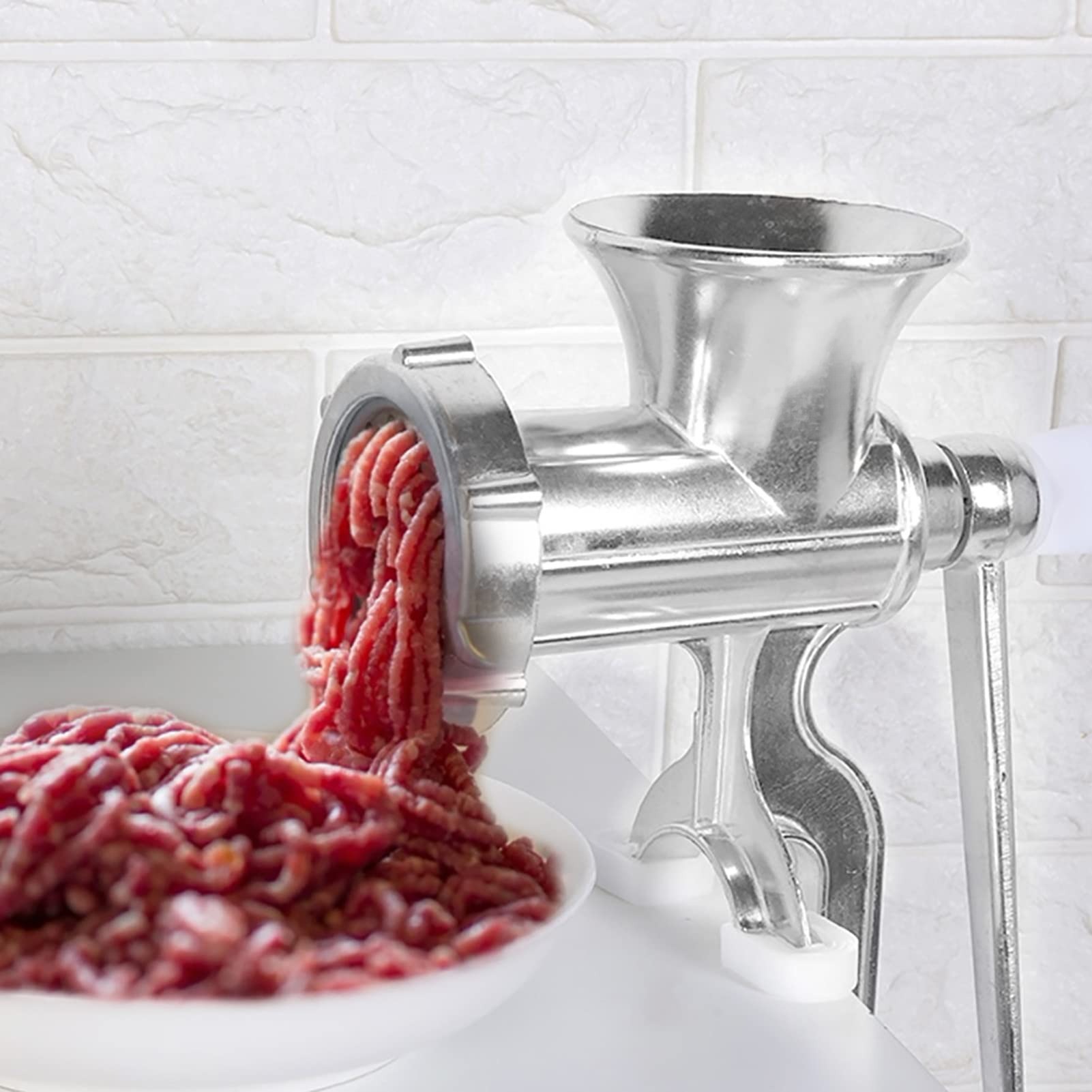 MOLEDOR MANUAL DOMESTICO ACERO INOXIDABLE MANGO ROTATIVO LAU - 4