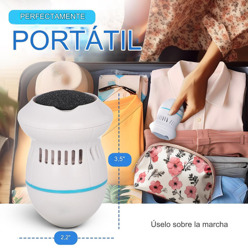 SET 2 EXFOLIADOR AMOLADOR LIMA CALLOS PEDICURE ERGONOMICO LAU - 6