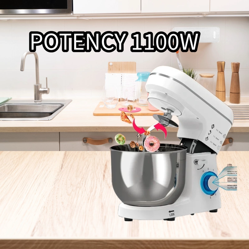 BATIDORA ZZKKO 6671W 1100 W AMASADORA 6 VELOCIDADES COCINA REPOSTERIA 6.8L LAU - 5