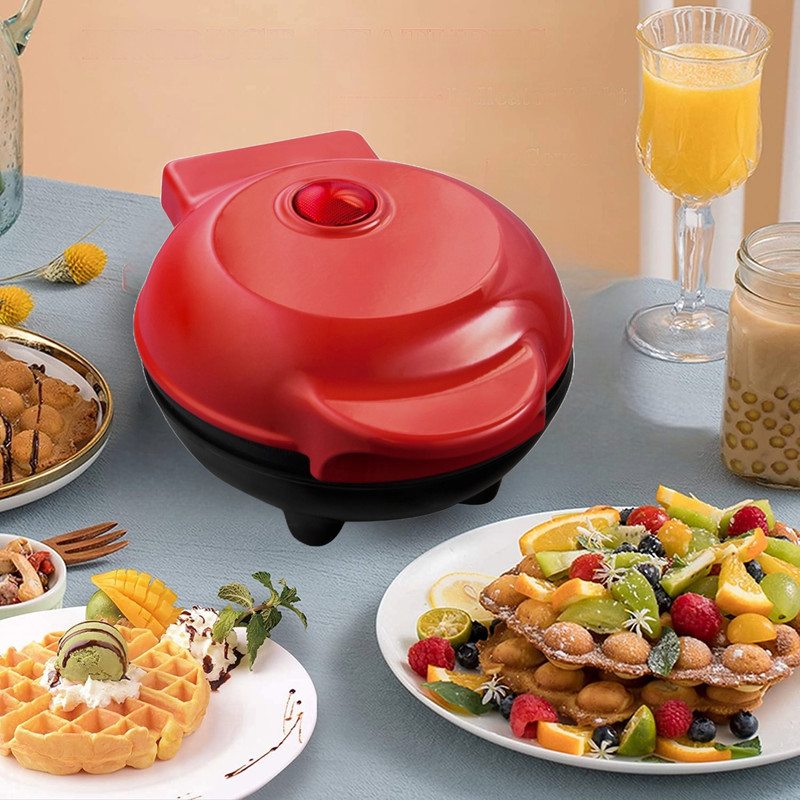 WAFFLERA MINI GOFRES MINI PLANCHA ANTIADHERENTE COCINA LAU - 8