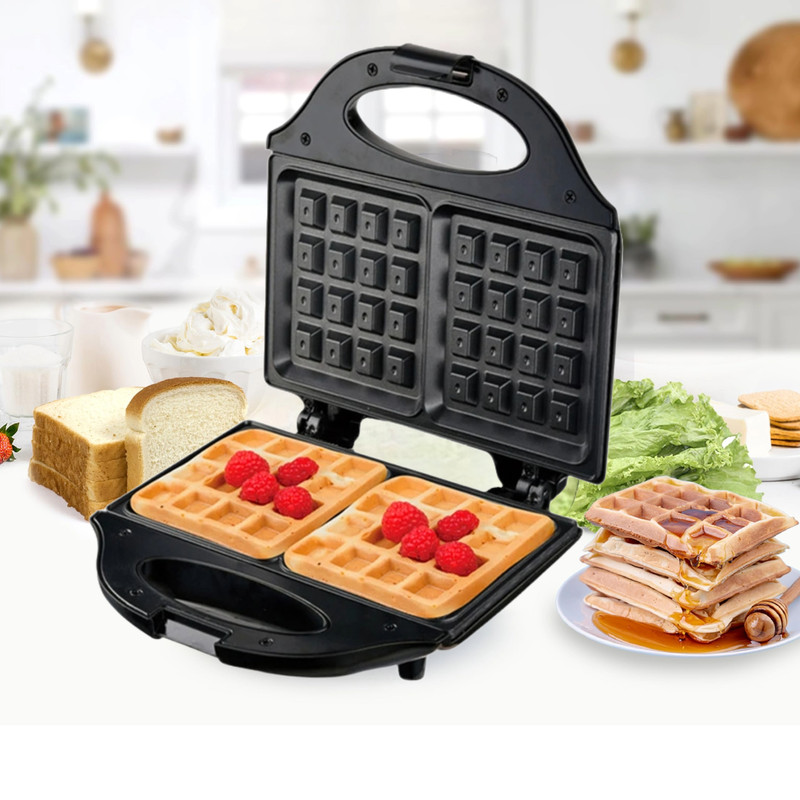 WAFFLERA TX ANTIADHERENTE PLANCHA TEFLON COMODA COCINA LAU - 8