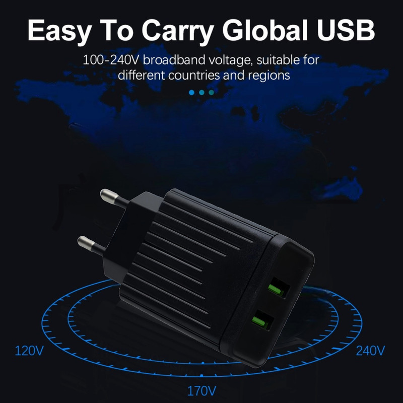SET 2 CARGADOR ADAPTADOR X2 USB THUNDER CARGA RAPIDA LAU - 4