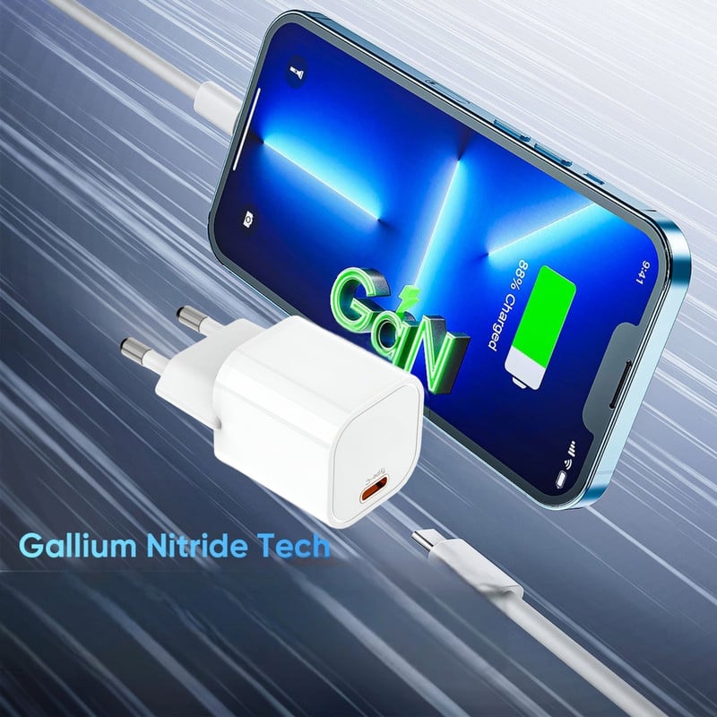 CARGADOR ADAPTADOR TIPO C UNIVERSAL 20W CARGA RAPIDA LAU - 3