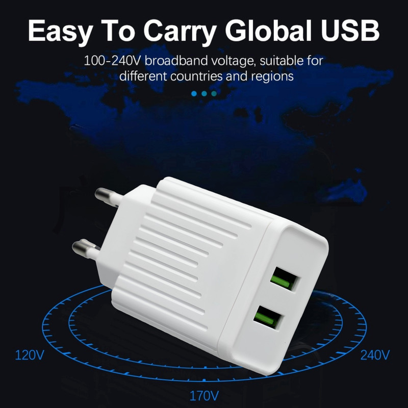 SET 2 CARGADOR ADAPTADOR X2 USB THUNDER WHITE RAPIDA LAU - 7
