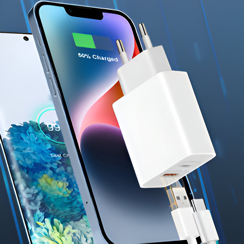 SET 2 CARGADOR ADAPTADOR USB-A USB-C CARGA RAPIDA LAU - 7