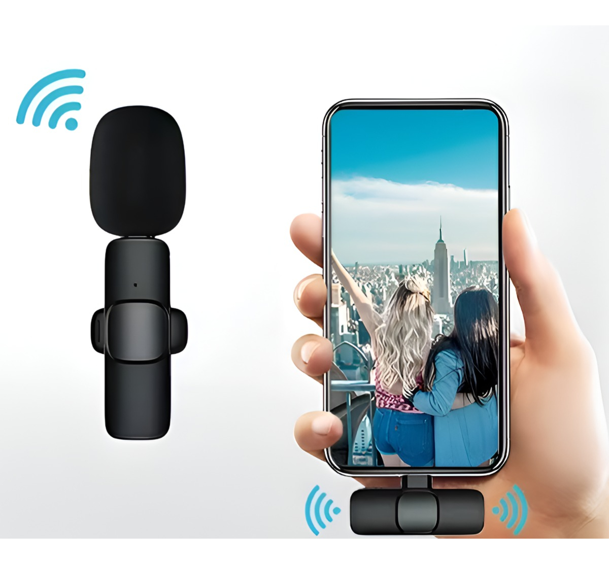 MICRÓFONO INALÁMBRICO LAVALIER CLIP TIPO C PLUG-PLAY - 4