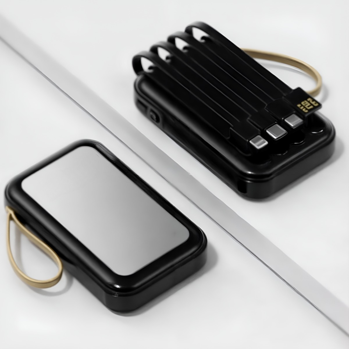 CARGADOR INALÁMBRICO PORTÁTIL LED CABLES INTEGRADOS 4EN1 - 4