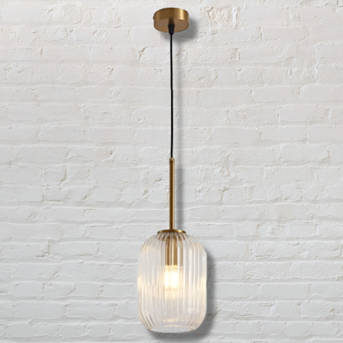 LÁMPARA COLGANTE MODERNA AJUSTABLE CRISTAL TECHO ONDULACIÓN - 2