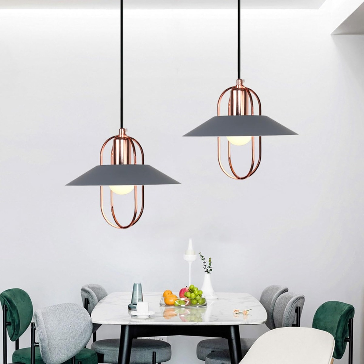 LÁMPARA COLGANTE ESTILO MINIMALISTA MODERNO TECHO ALTO - 5