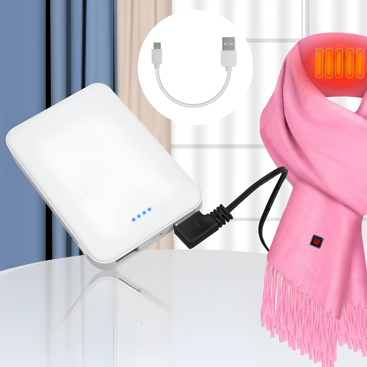 CARGADOR INALÁMBRICO MINI 5000MAH USB RECARGABLE 5V 2A - 3
