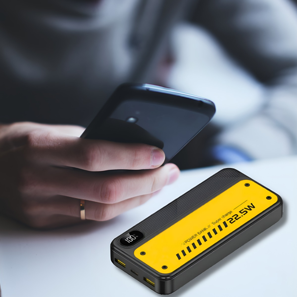 CARGADOR INALÁMBRICO POWER BANK 12000MAH 22.5W PORTÁTIL - 4