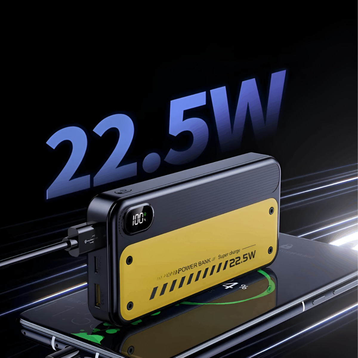 CARGADOR INALÁMBRICO POWER BANK 12000MAH 22.5W PORTÁTIL - 5