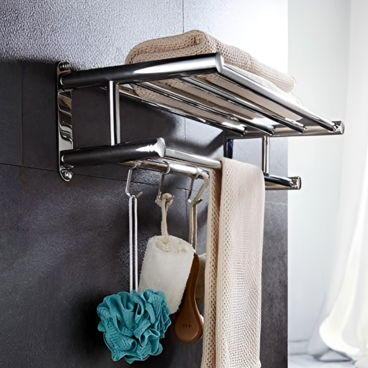 ESTANTE ORGANIZADOR BAÑO SOPORTE MULTIFUNCIÓNAL PRÁCTICO - 7