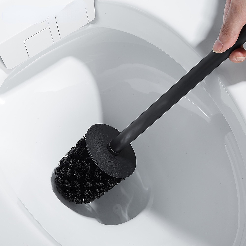 ESCOBILLA INODORO SOPORTE LIMPIEZA BAÑO BASE COMPACTO - 5