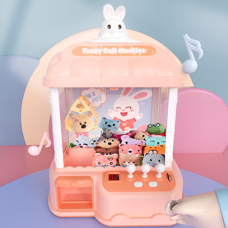 JUGUETE INTERACTIVO ZZKKO GARRA MAQUINA CATCH DOLL MACHINE NIÑOS DIVERSION LAU MULTICOLOR - 3