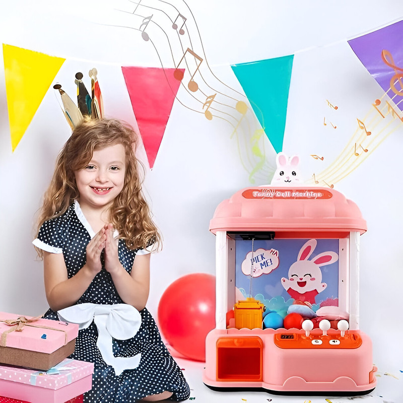 JUGUETE INTERACTIVO ZZKKO GARRA MAQUINA CATCH DOLL MACHINE NIÑOS DIVERSION LAU MULTICOLOR - 8