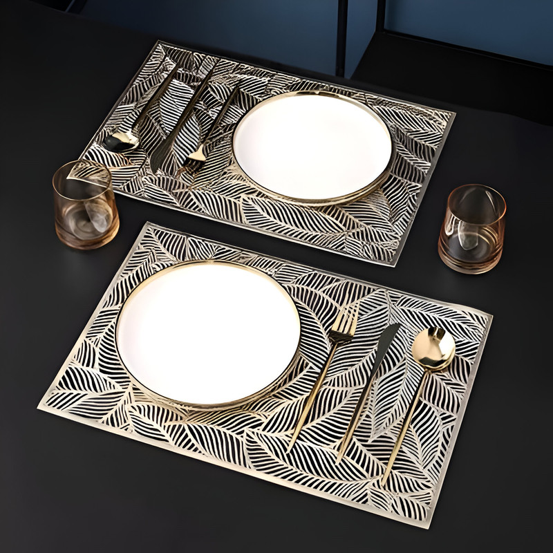 SET 8 MANTEL ZZKKO INDIVIDUALES CUADRADO ANTIDESLIZANTE COCINA LAU - 6