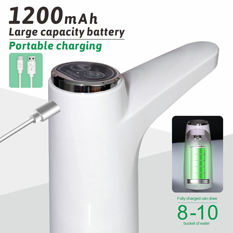 DISPENSANDOR BOMBA AGUA RECARGABLE USB HOGAR OFICINA LAU - 4